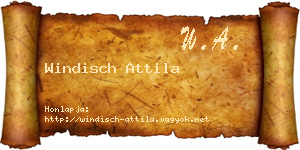 Windisch Attila névjegykártya